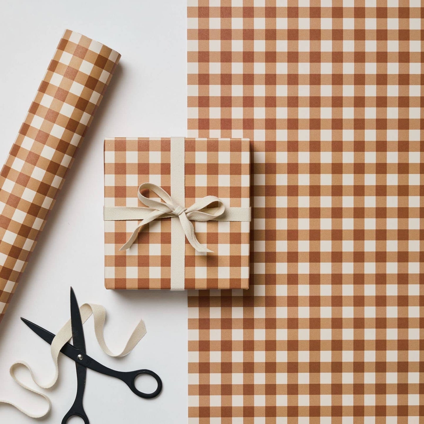 Wrapping Paper - Cinnamon Gingham