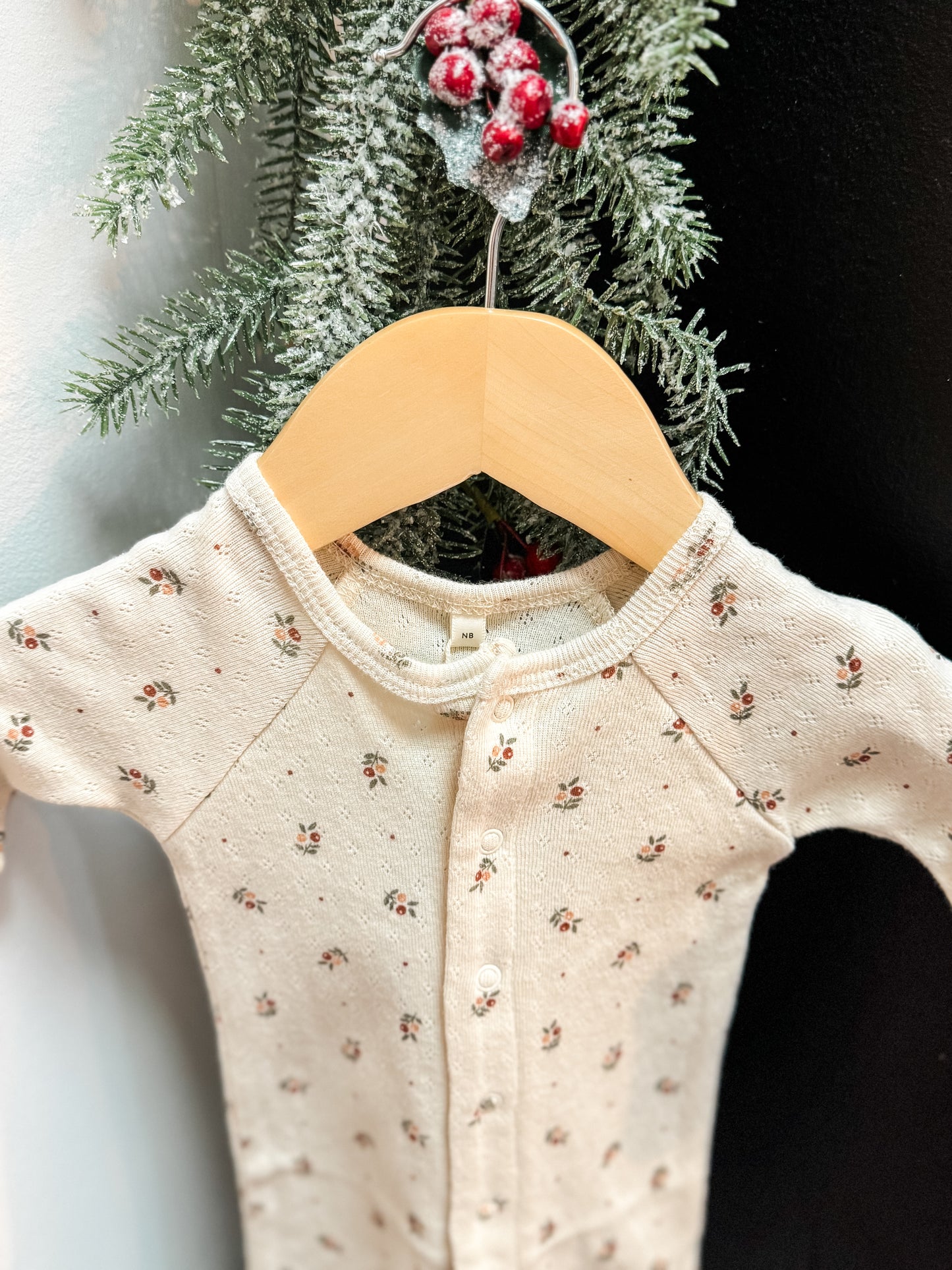 Pointelle Long John - Holly Berry