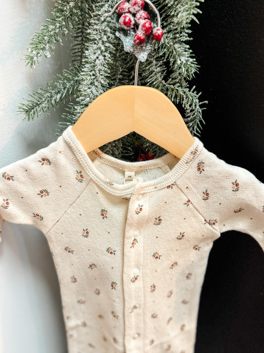 Pointelle Long John - Holly Berry