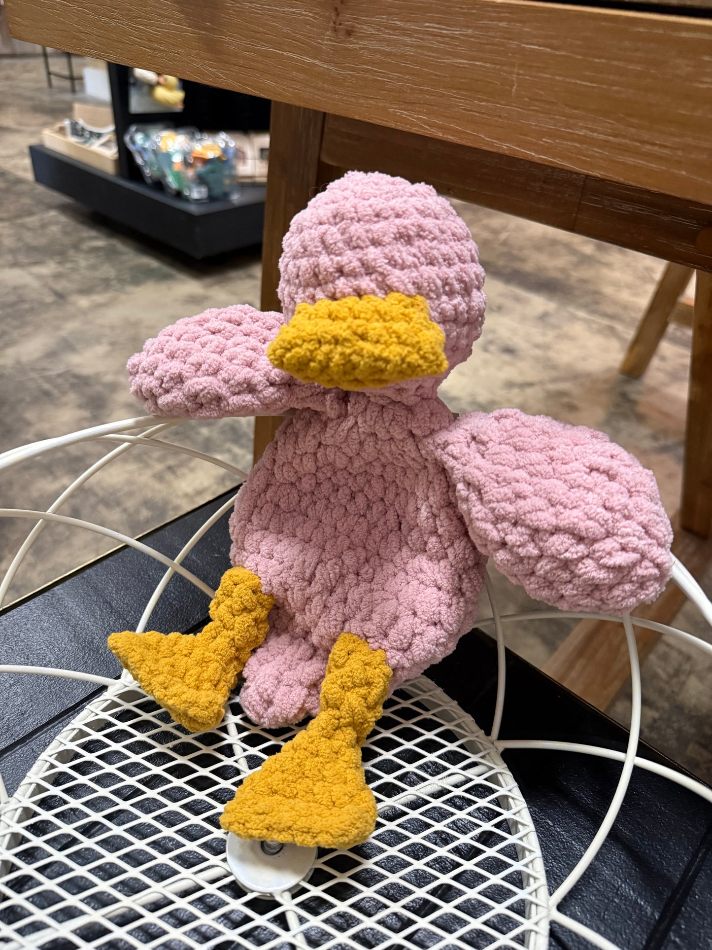 Crocheted Duck - Blush Pink