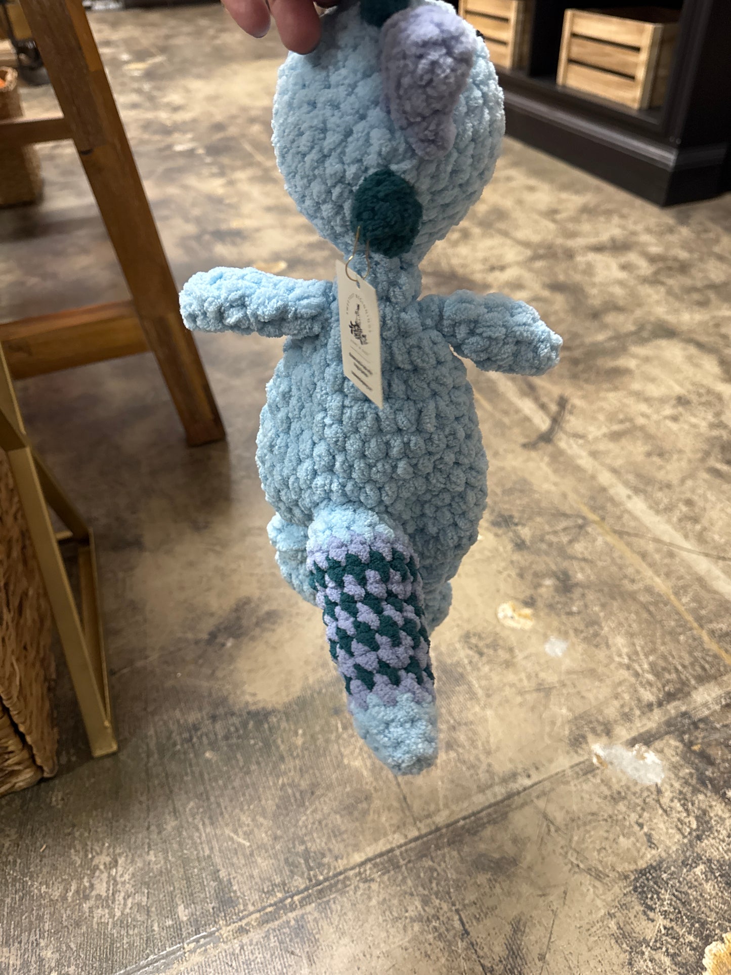 Crocheted Dinosaur - Blue