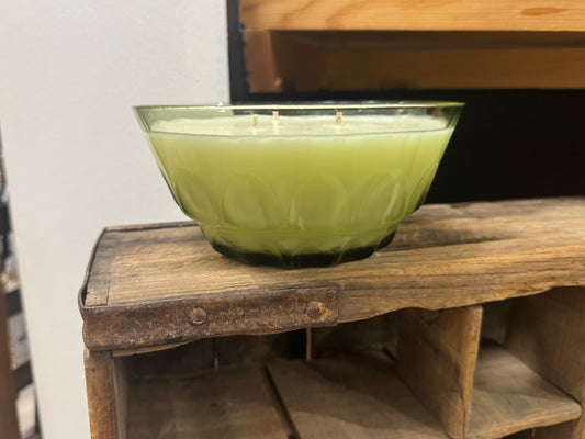 Peppermint Tinsel Green Candle