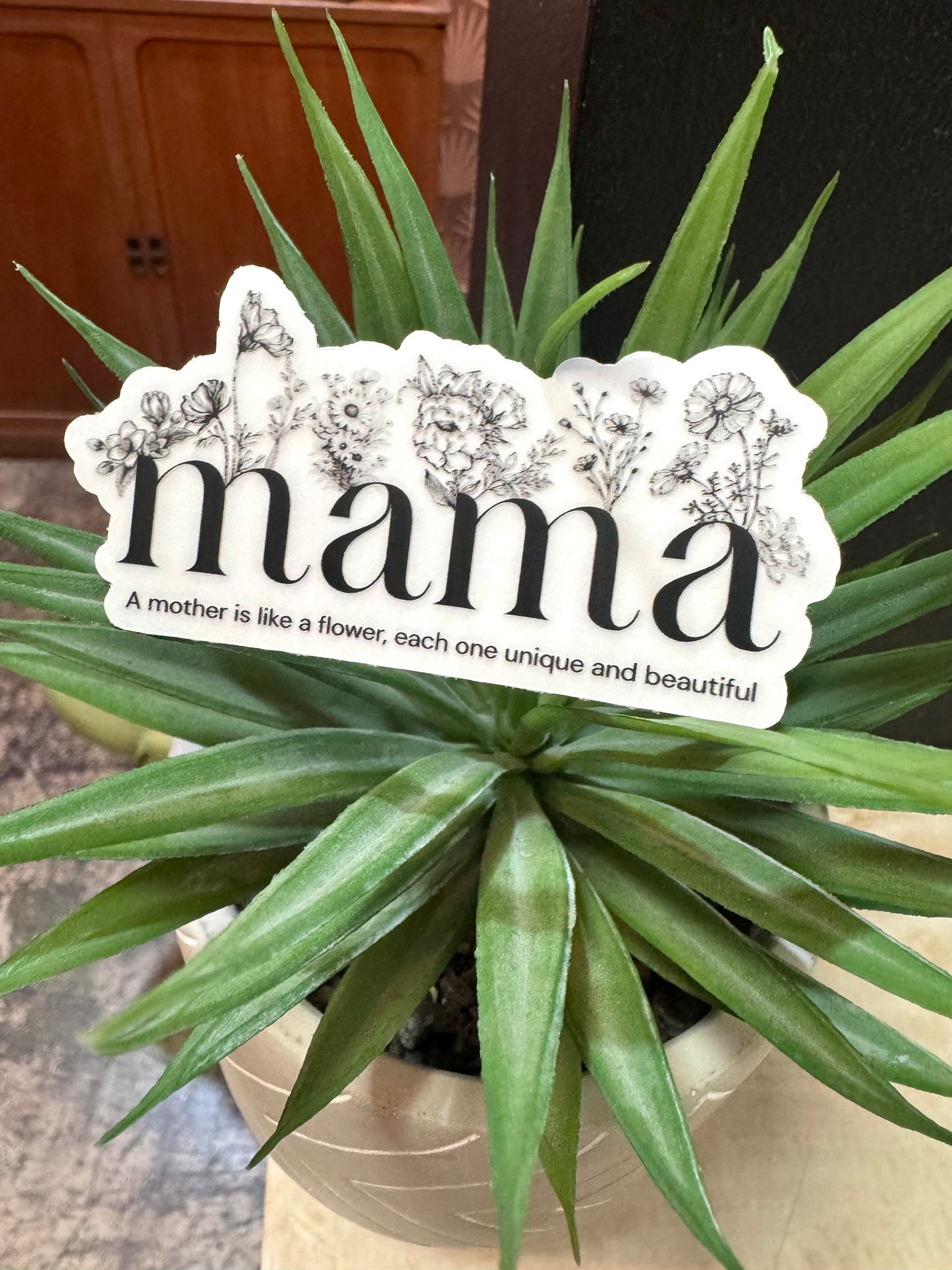 Beautiful Mama - Clear Sticker