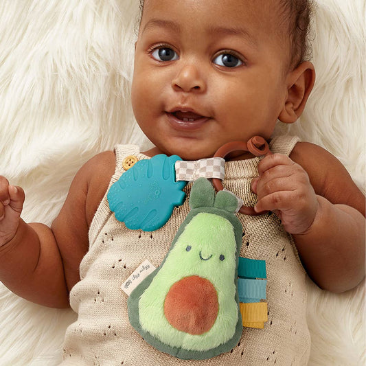 Itzy Pal Plush + Teether - Avocado