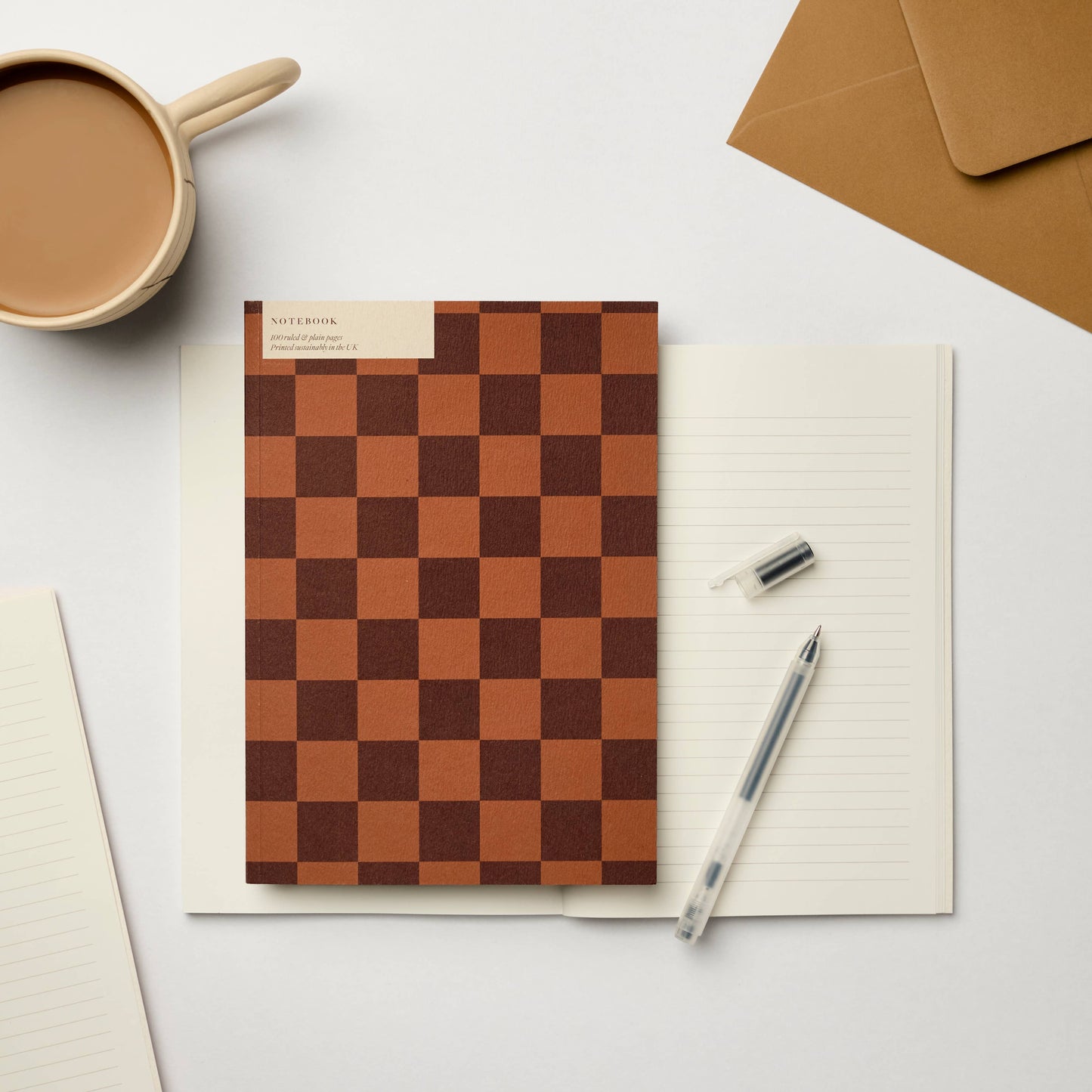 Notebook - Brown Checkerboard