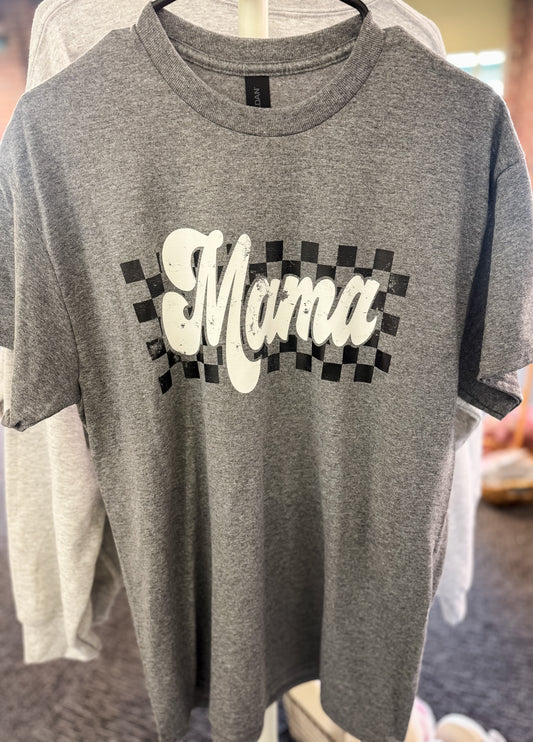 Mama Checkered Tshirt
