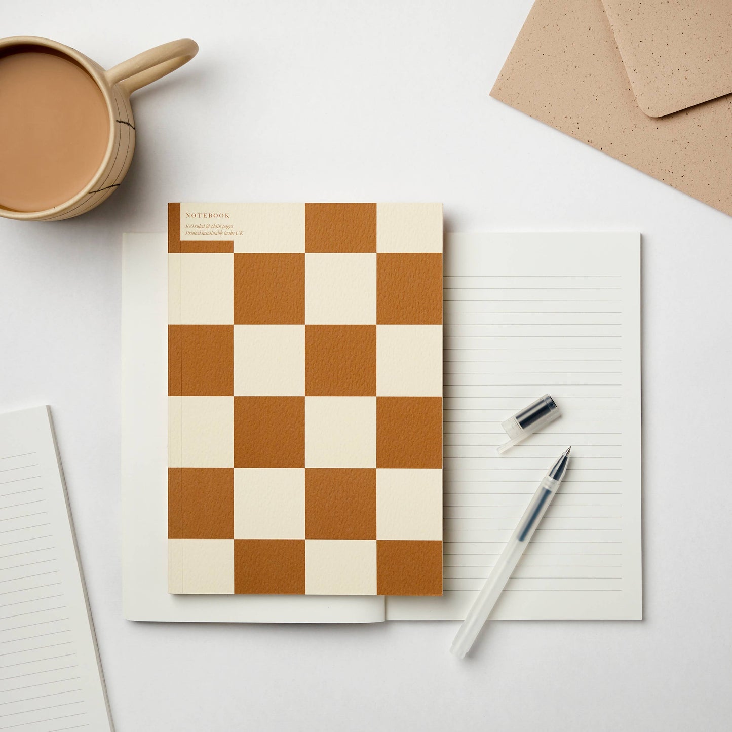 Notebook - Ochre Checkerboard