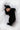 Knotted Ribbed Gown - Black