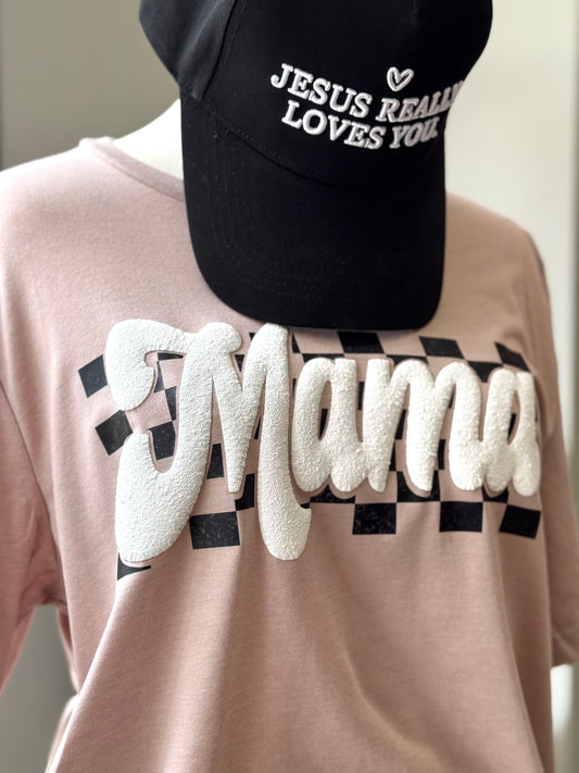 Mama Shirt - Checkered Puff
