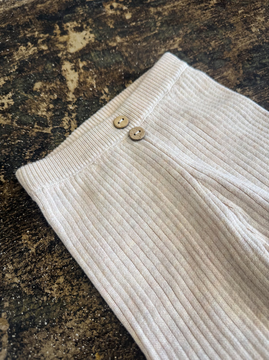 Rib Knit Legging - Heathered Oatmeal