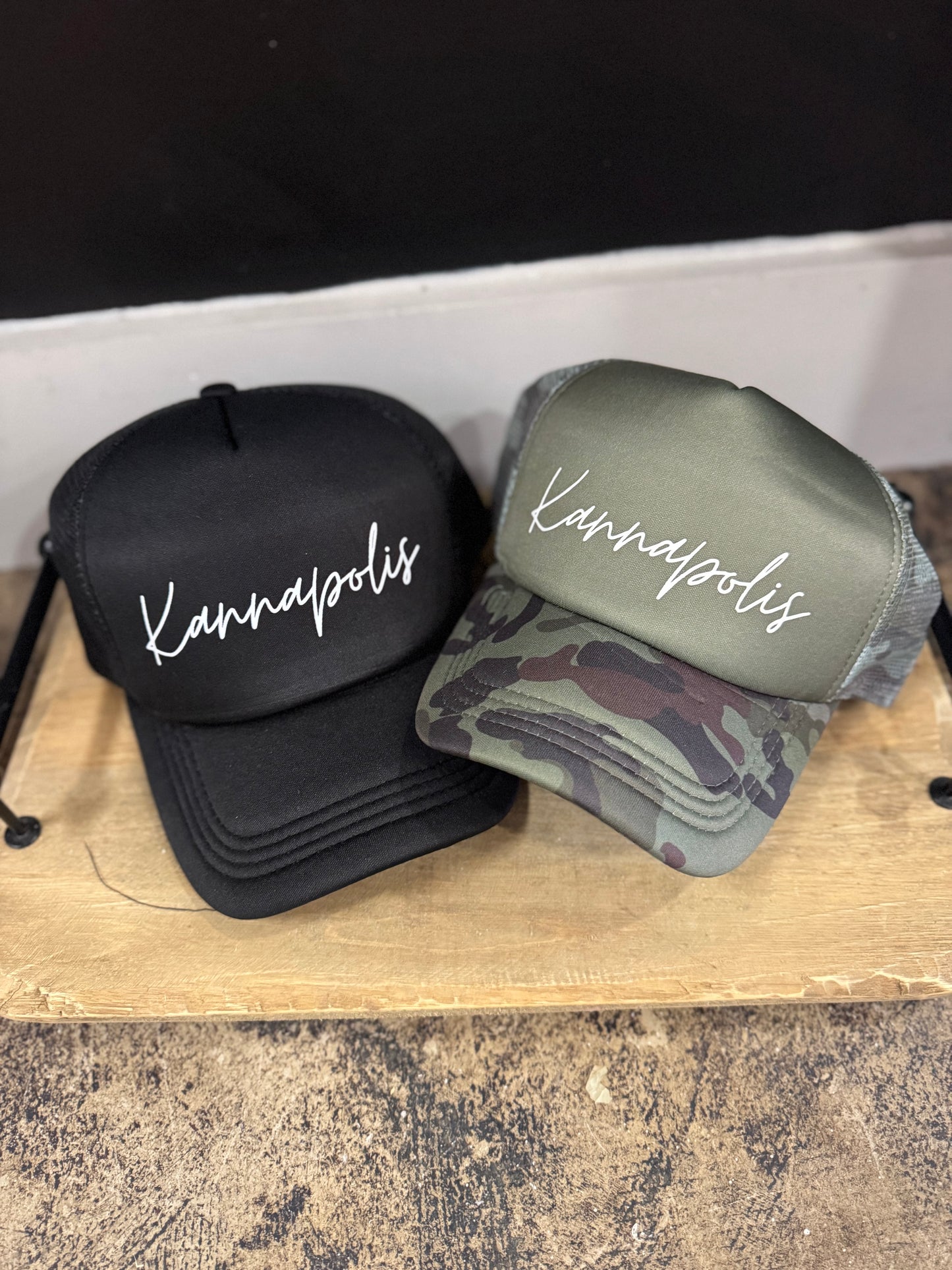 Kannapolis Script Trucker Hats