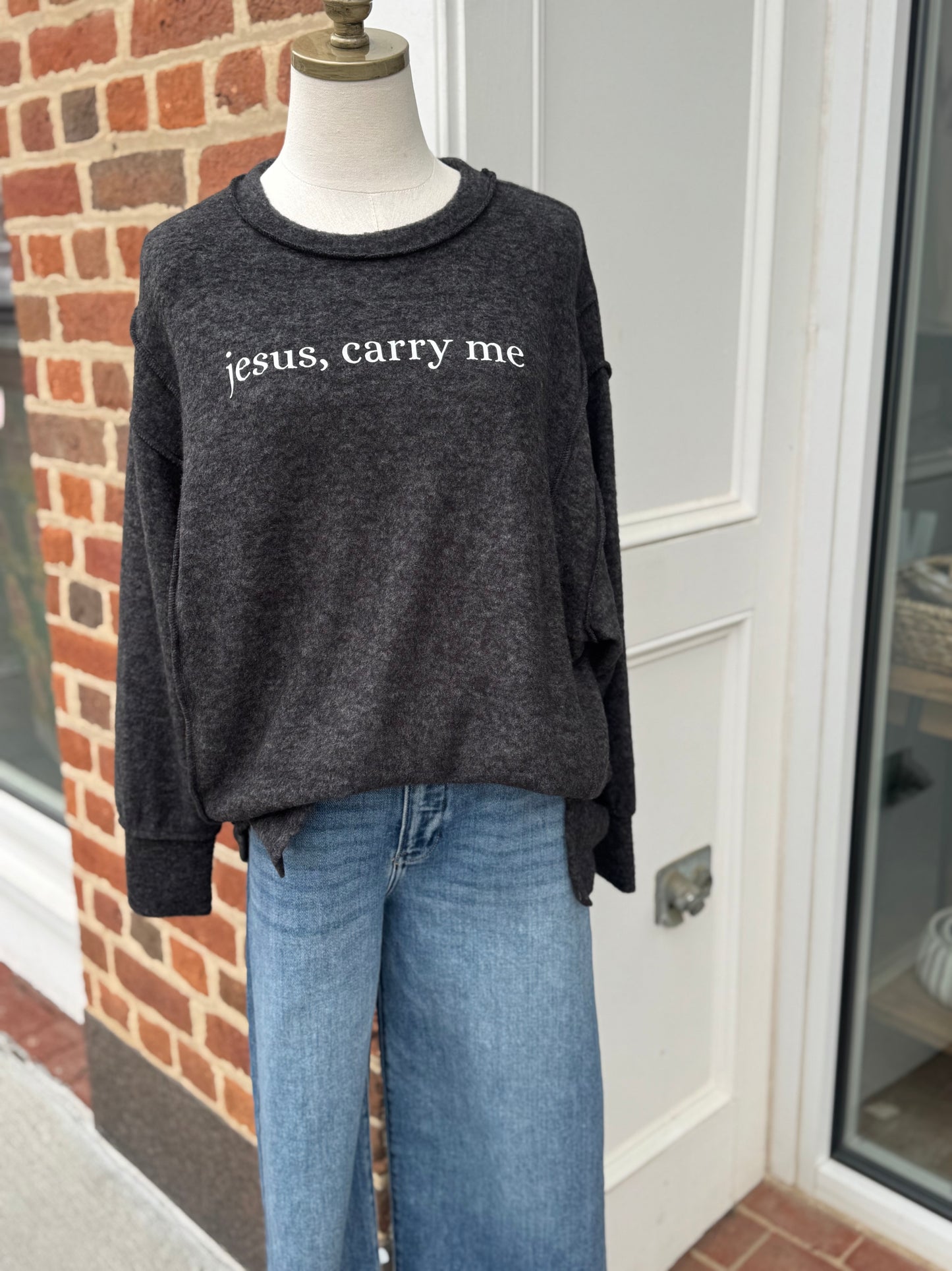 Jesus, Carry Me Sweater - Black