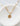 a gold chain with a disc on it