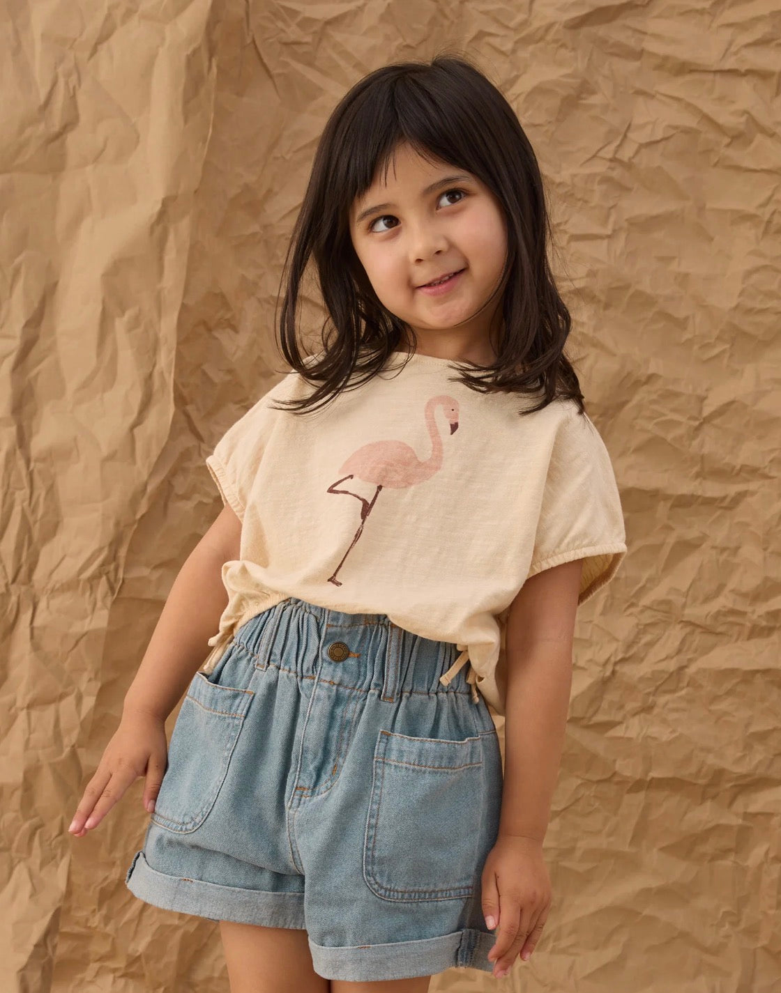 Cropped Cinch Flamingo Tee
