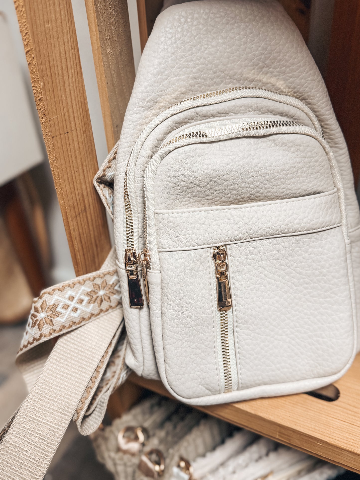 Sling Crossbody Bag - Cream
