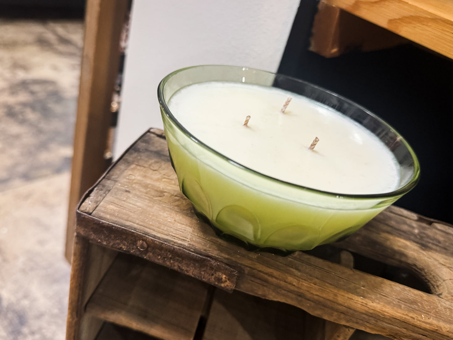 Peppermint Tinsel Green Candle