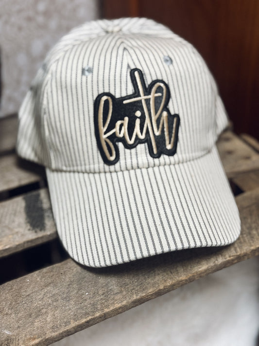 Grey Pin Stripes - Faith