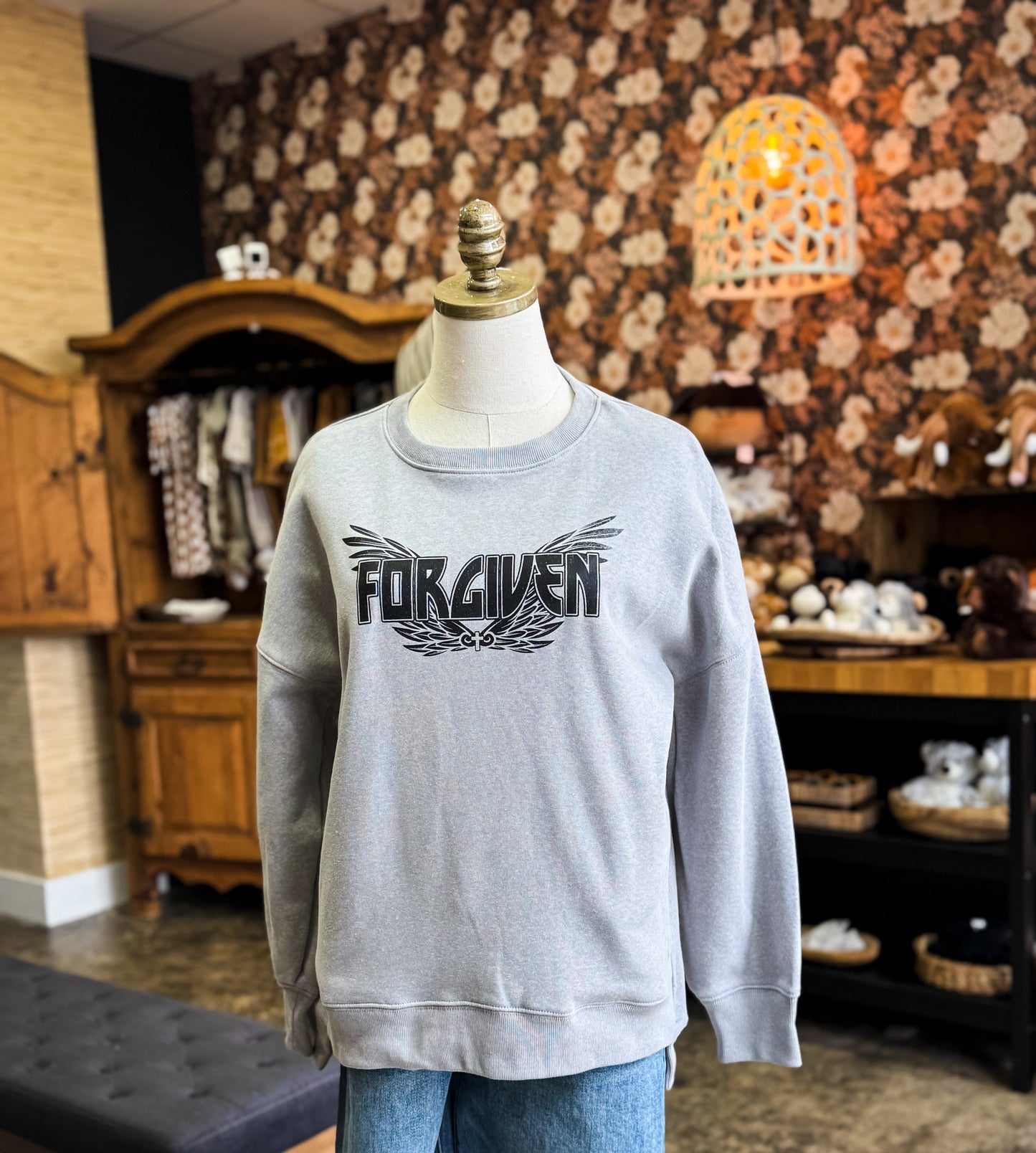 Forgiven Sweatshirt - Heather Gray
