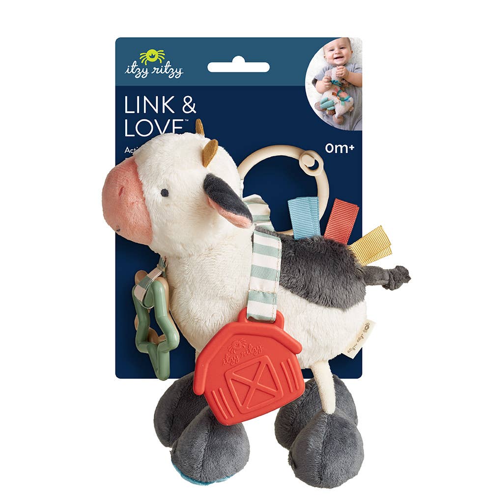 Itzy Friends Link & Love Activity Plush - Cow