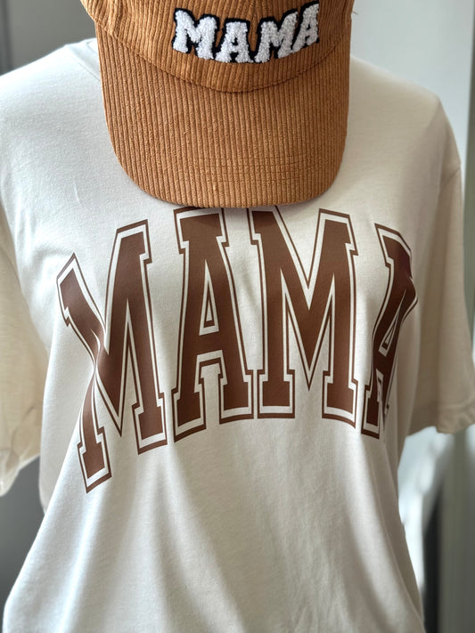 Mama Shirt - Cream/Brown