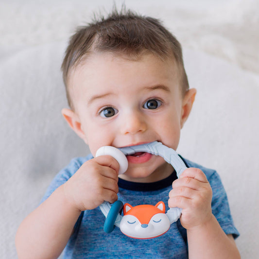 Ritzy Rattle™ Silicone Teether Rattles: Fox