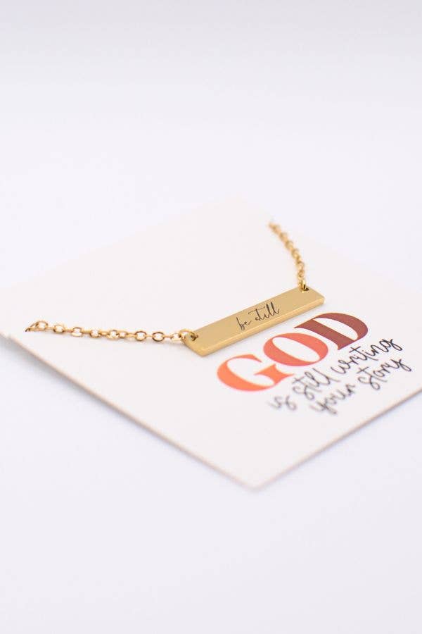 Necklace – Be Still Bar (Gold)