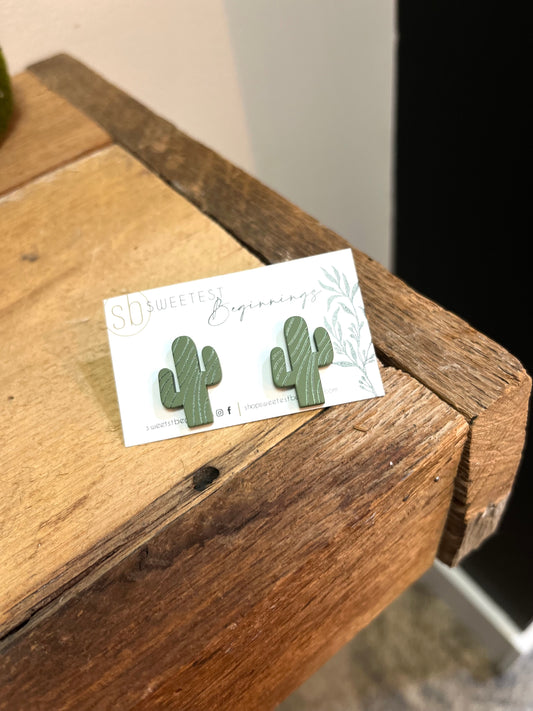 Earrings - Cactus