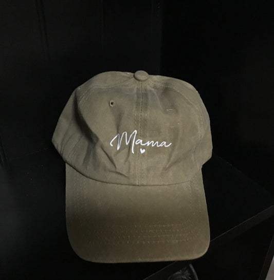 Mama Baseball Hat - Washed Khaki