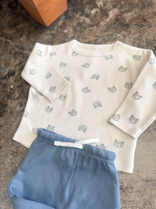 Long Sleeve Tee - Bears (Blue)