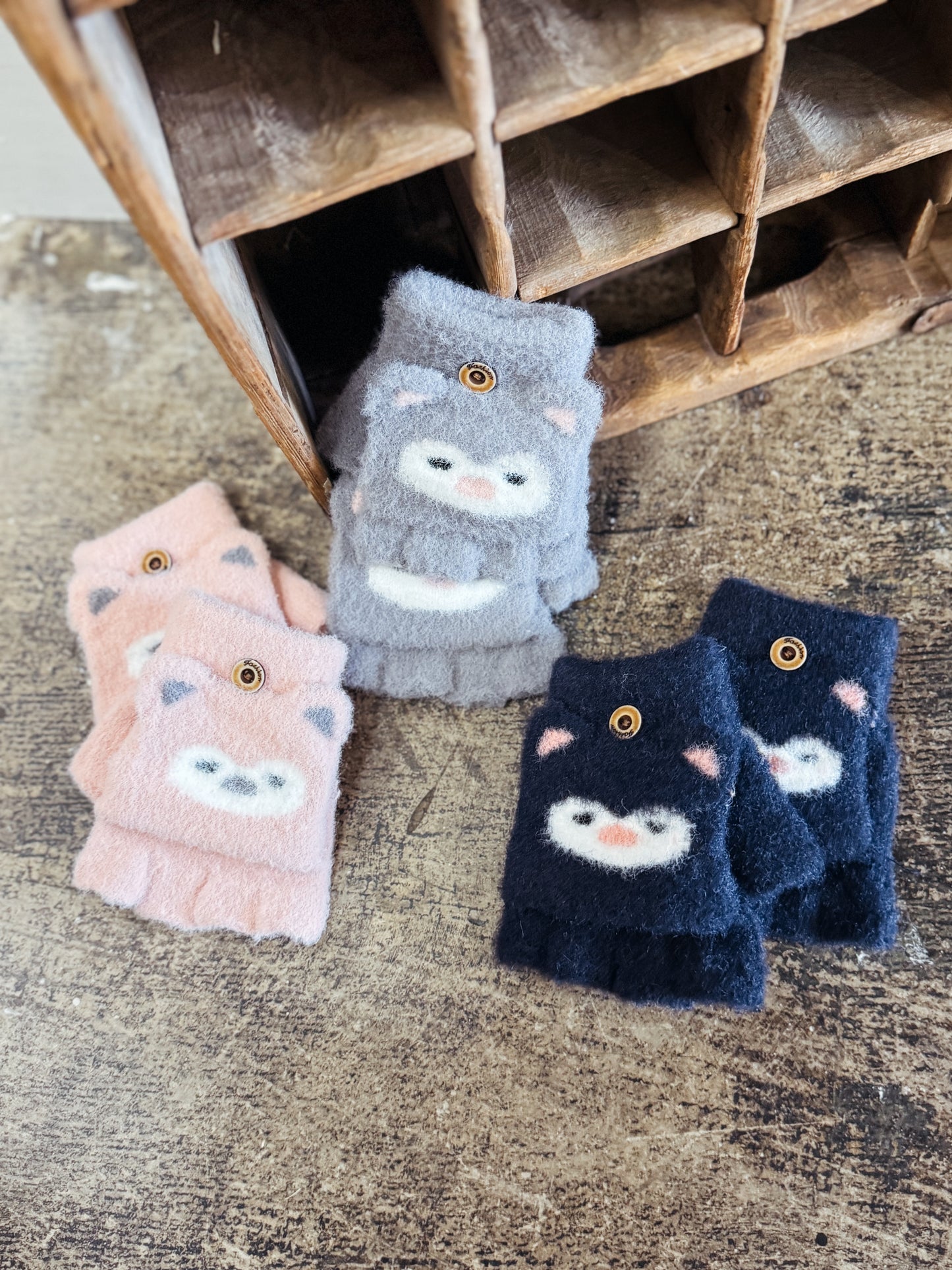 Fingerless Glove Mittens - Animal