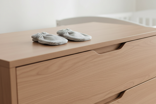 No scratch Mitten Set - Sage Stripe/Sage