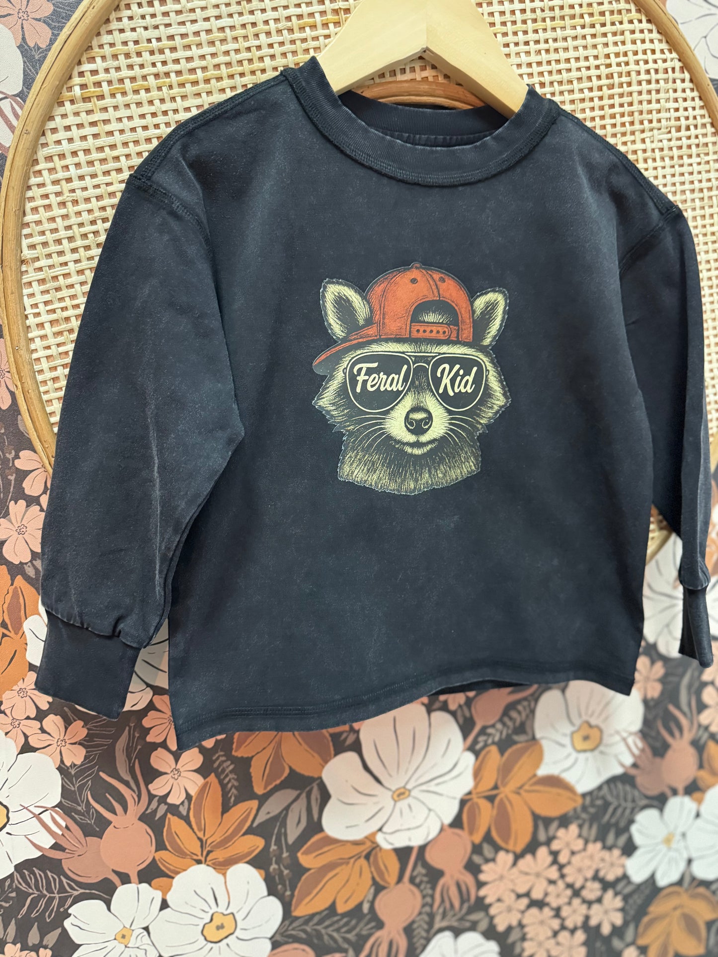 Acid Wash Long Sleeve - Feral Kid