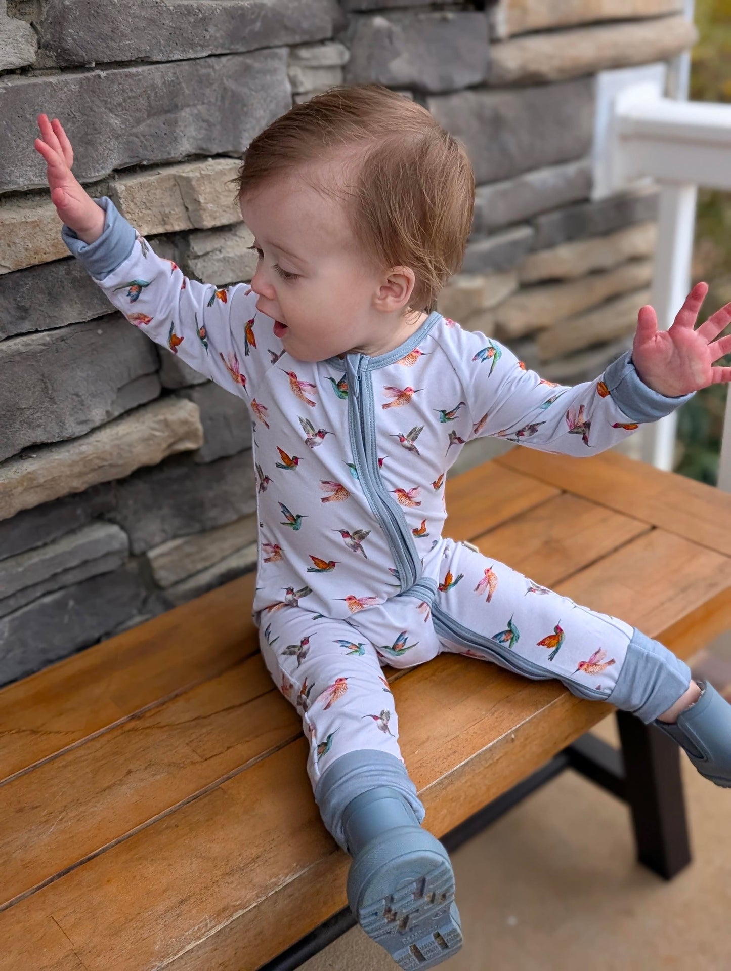 Henry’s Hummingbirds - Bamboo Zipper Sleeper