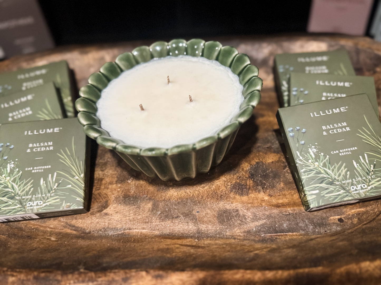 Christmas Mix Green Candle