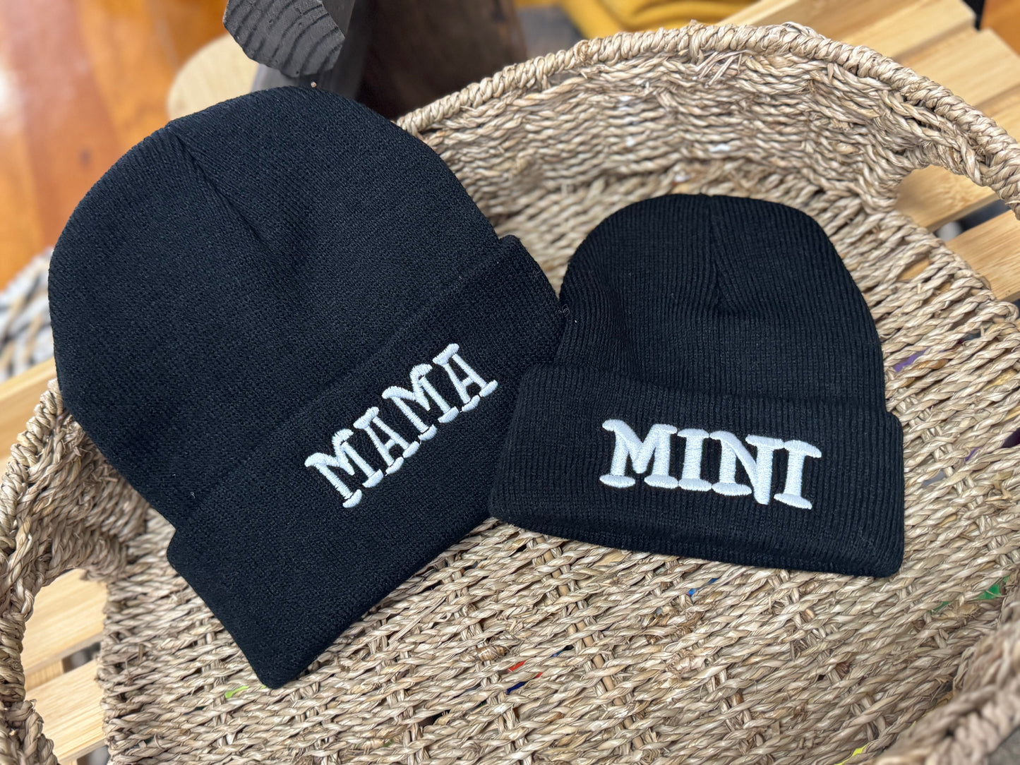Mini Tobaggan Beanie - Black