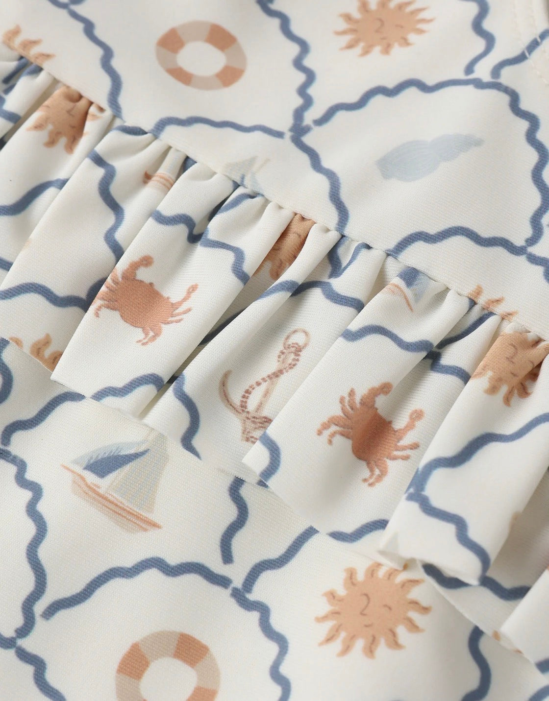 Skirted One Piece - Nautical