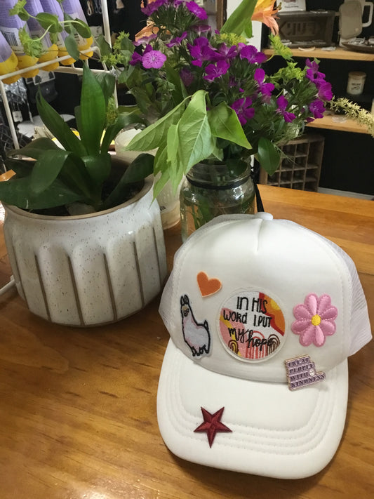 Premade Youth Trucker Hat - White