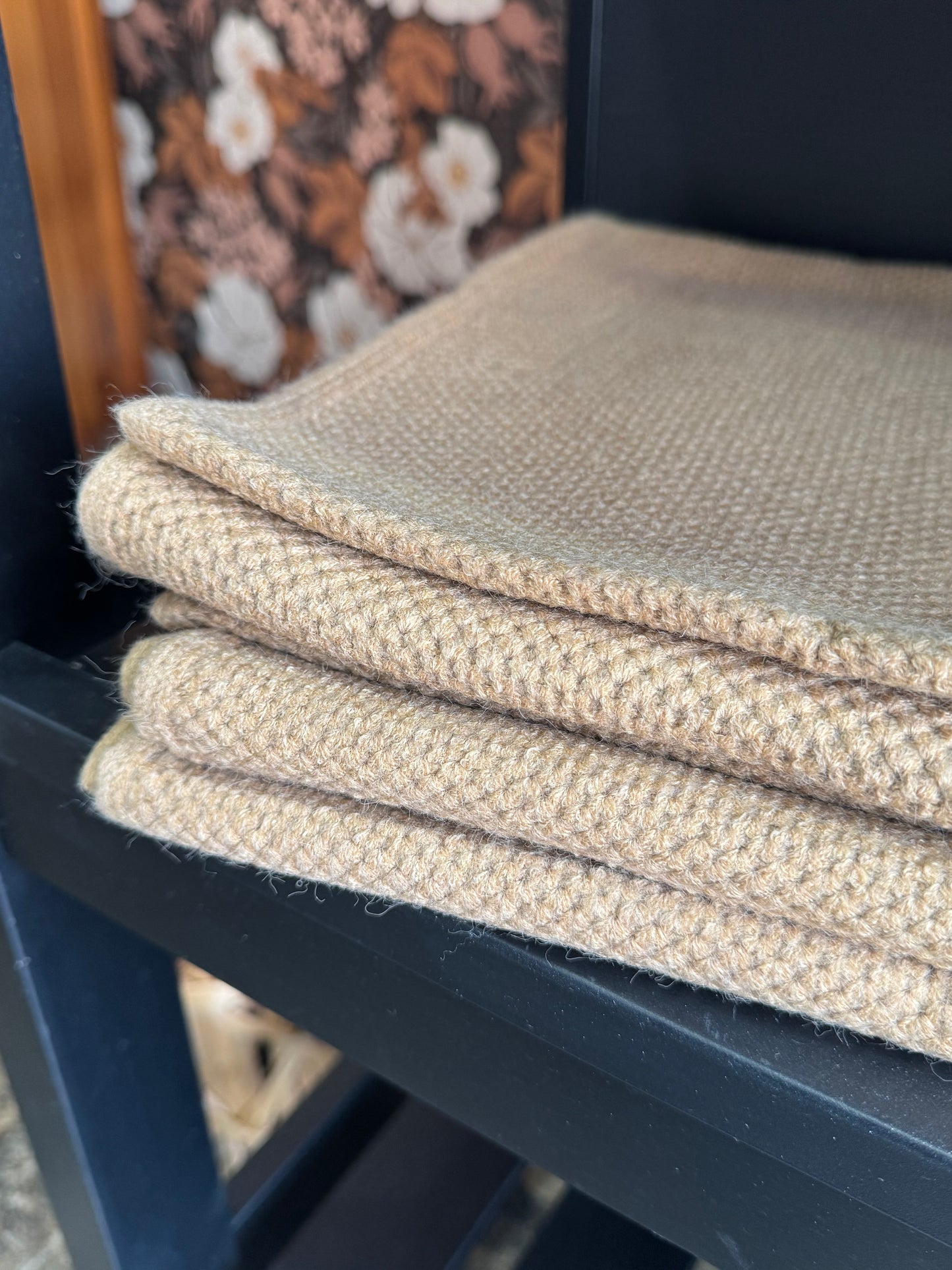 Chunky Knit Scarf - Tan