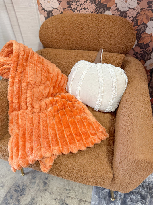 Fleece Throw Blanket - Orange
