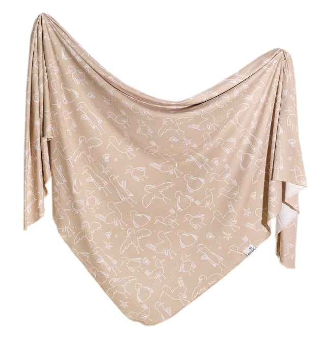 Knit Swaddle Blanket - Sandy