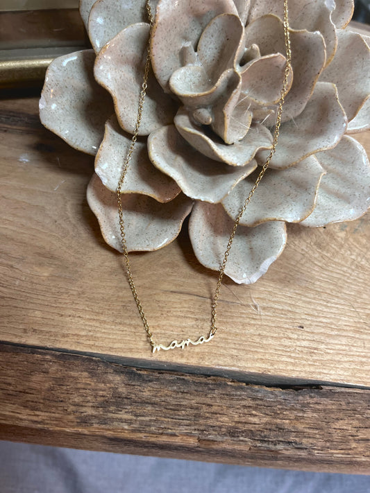 Dainty Mama Necklace - Golden