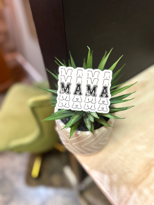 Varsity Mama - Clear Sticker