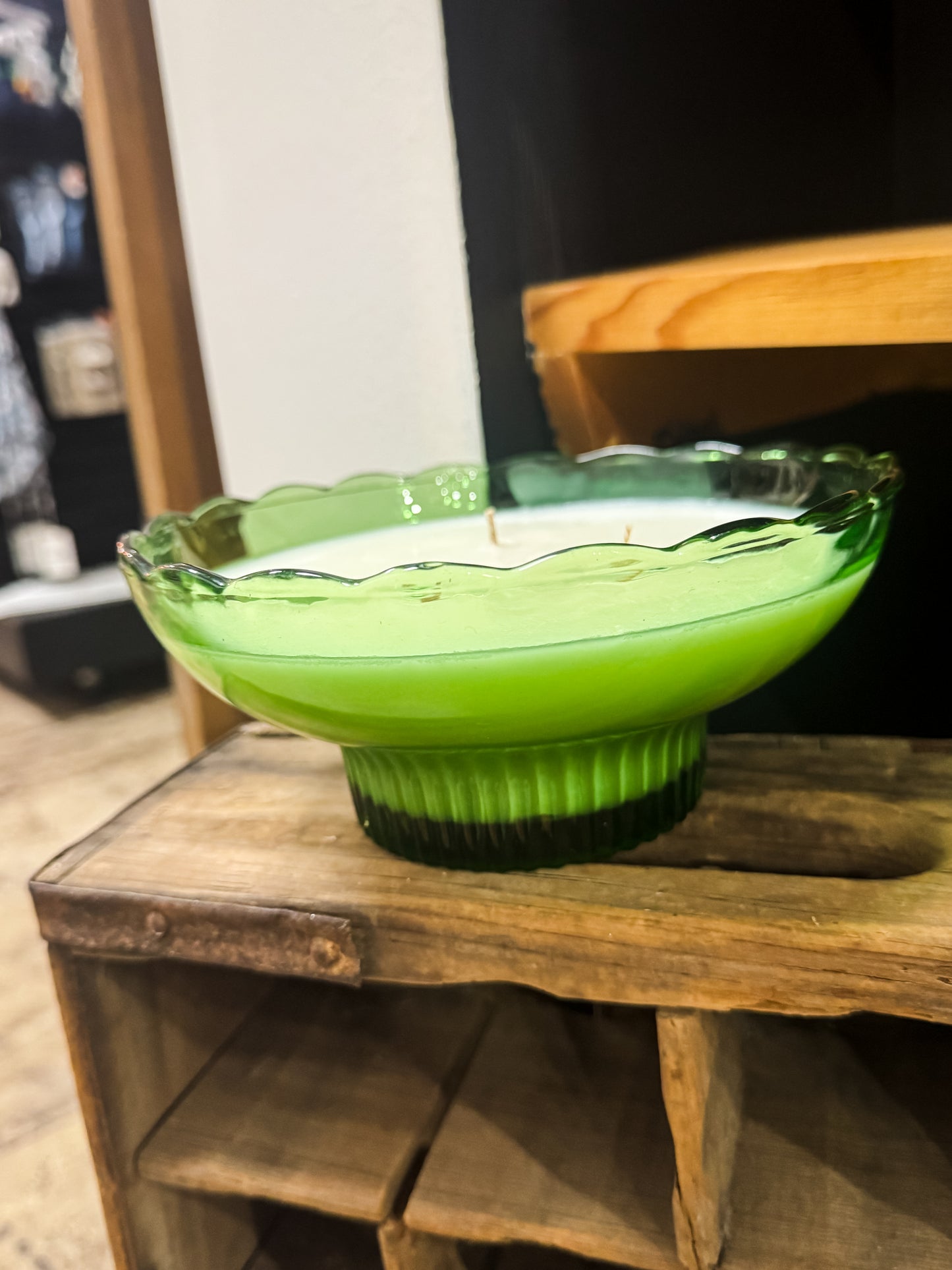 Home For the Holidays Green Candle