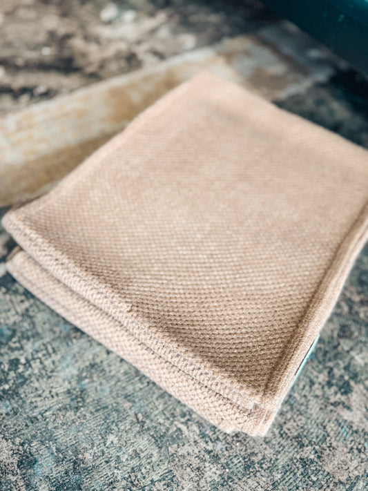 Chunky Knit Scarf - Tan