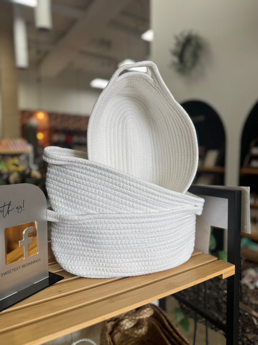 Woven Basket - Cream