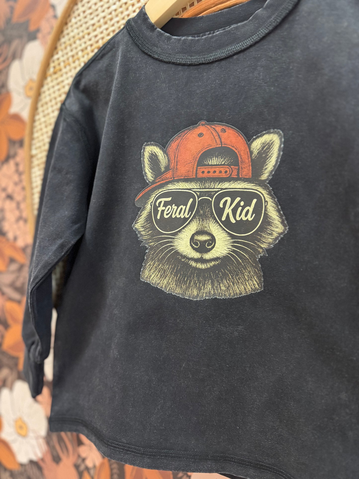 Acid Wash Long Sleeve - Feral Kid