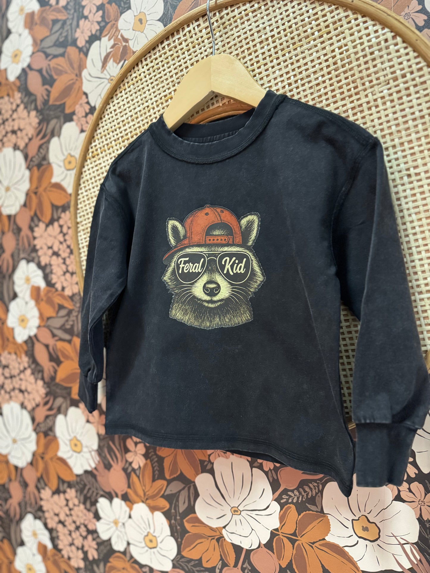 Acid Wash Long Sleeve - Feral Kid