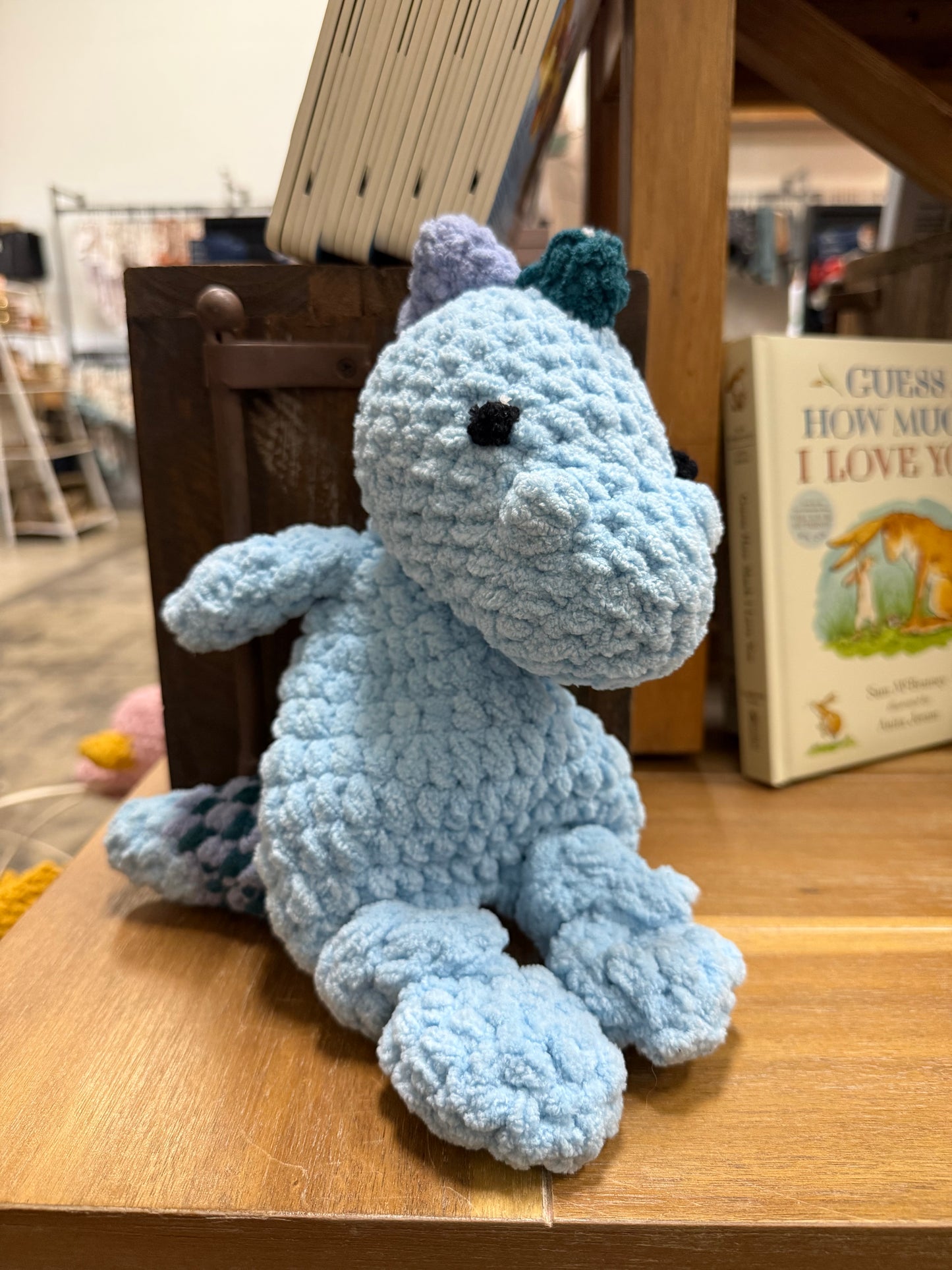 Crocheted Dinosaur - Blue