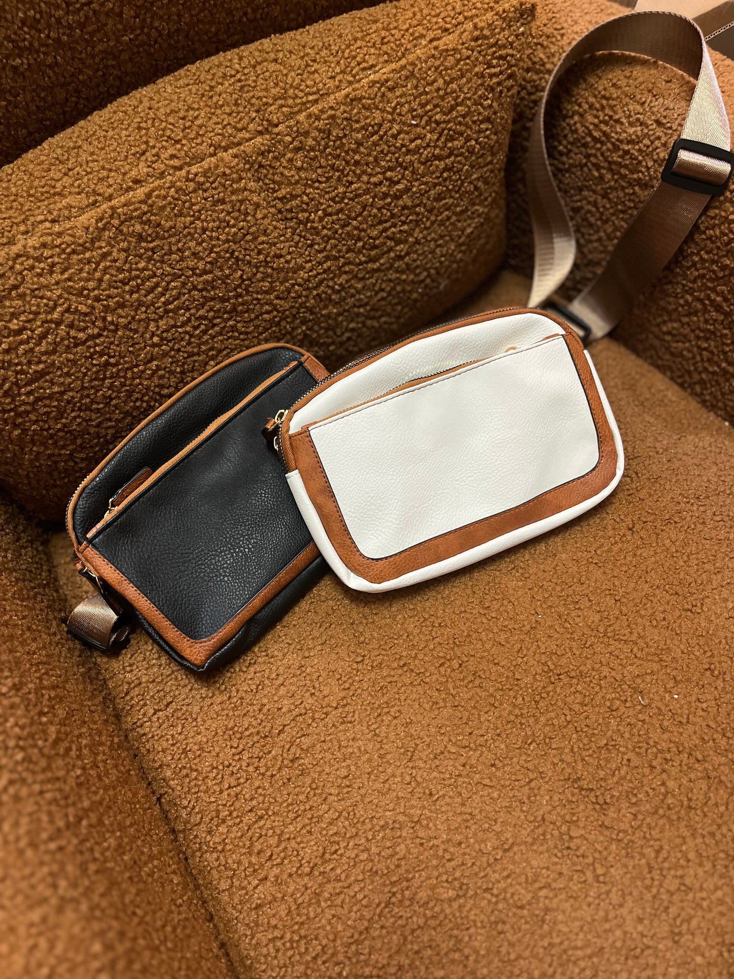 Leather Crossbody Bag | White