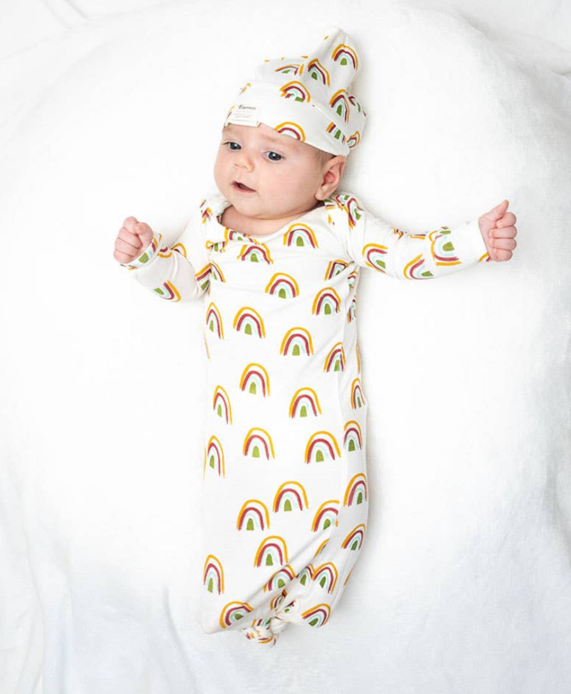 Bamboo Gown and Hat Set - Rainbow